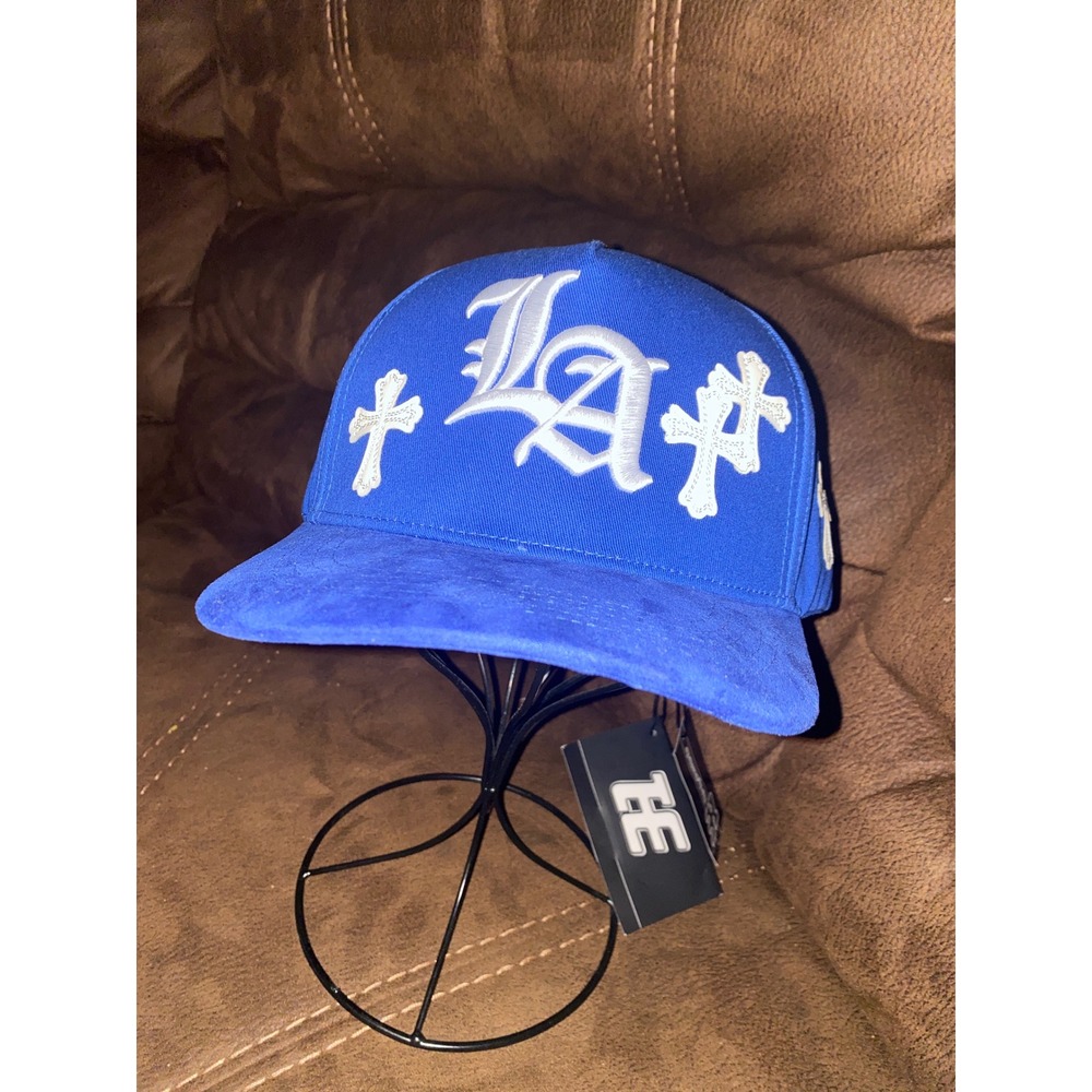 THIRTY ONE Hats X CH‎ Collab Chrome LA Hat Blue Cross Patch Dodgers Cap LAD NWT